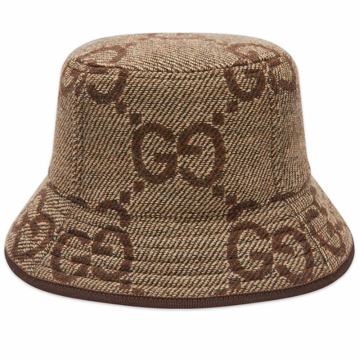 Photo: Gucci Men's GG Coat Bucket Hat in Brown Multi