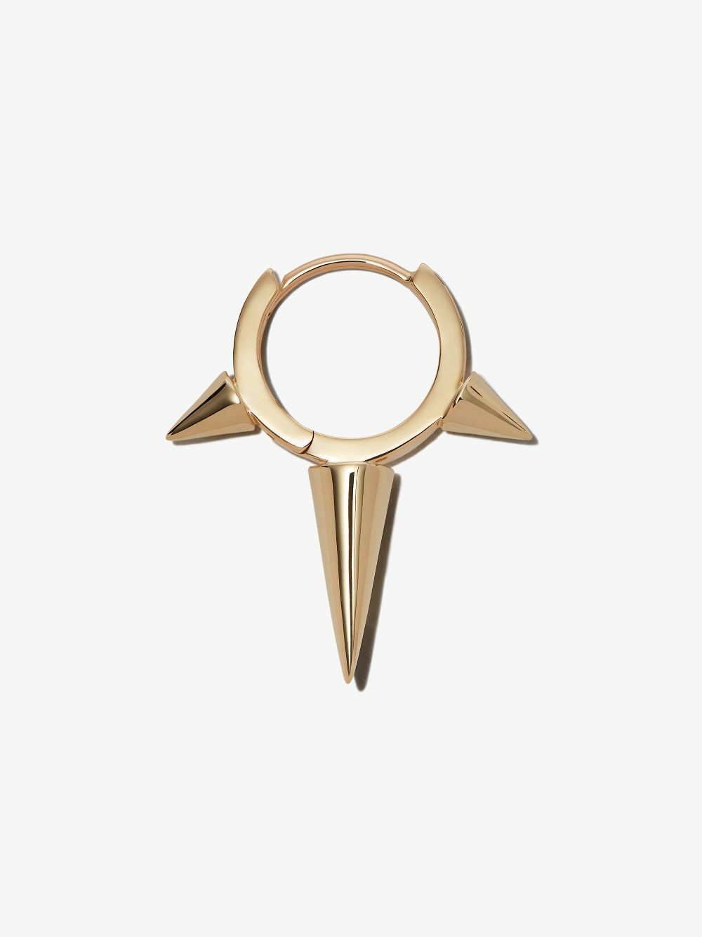 MARIA TASH 14K Yellow Gold Triple Spike Hoop Earring