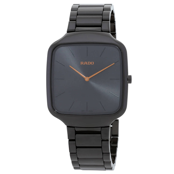 Photo: Rado True Square Thinline Quartz Black Dial Unisex Watch R27054162