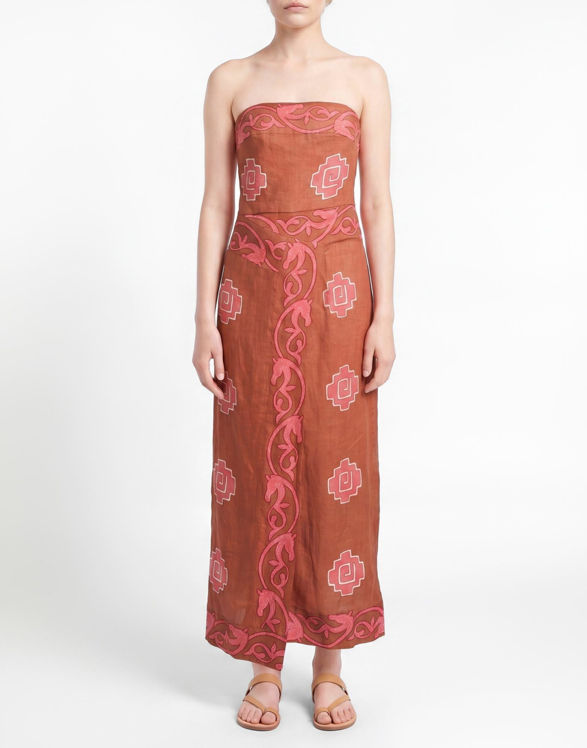 Johanna Ortiz Womens Maxi dress Rust