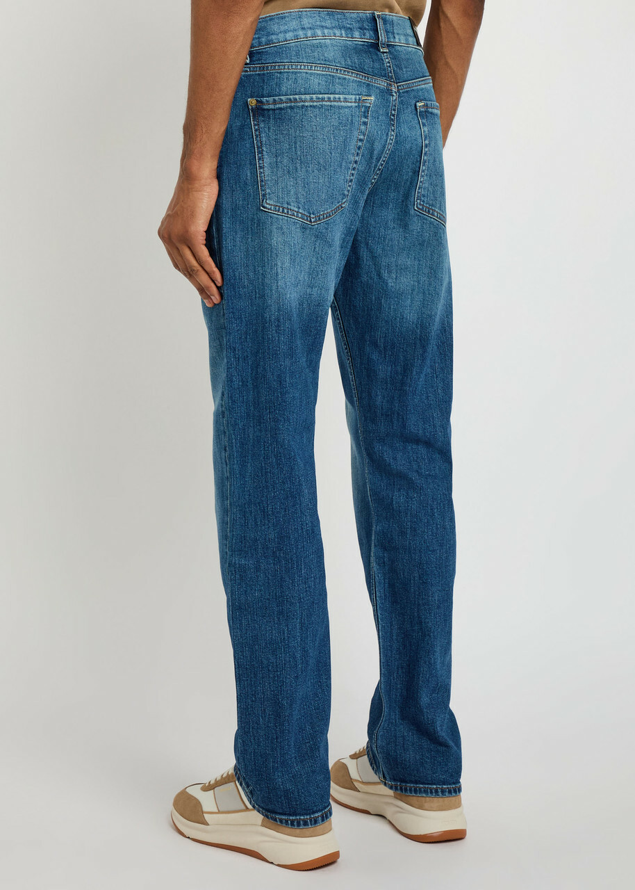 7 For All Mankind Modern Straight-leg Jeans Mid Blu