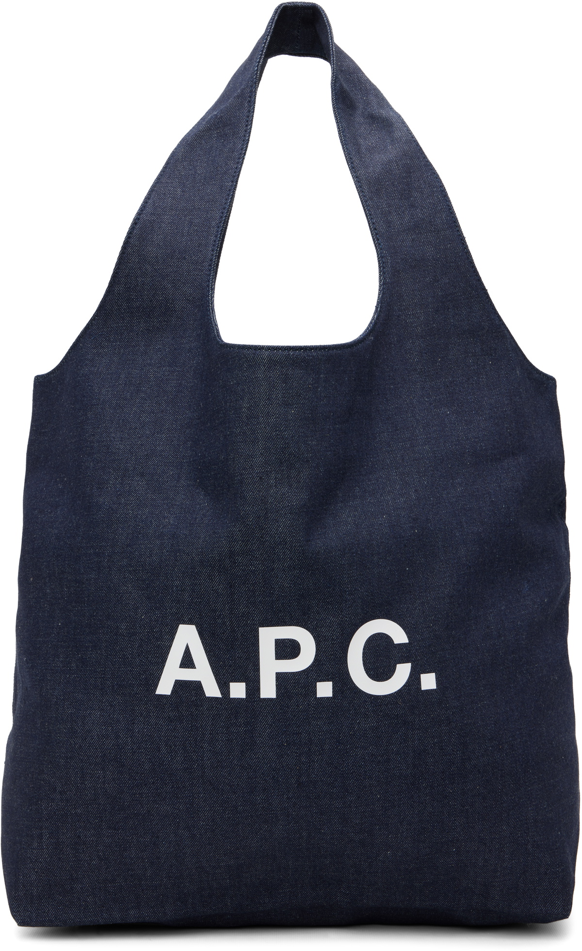 A.P.C. - Sacai Logo-Print Nylon-Trimmed Denim Tote Bag - Blue A.P.C.