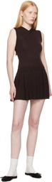 Sandy Liang Brown Millie Minidress
