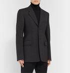 Balenciaga - Dark-Grey Checked Virgin Wool Blazer - Gray