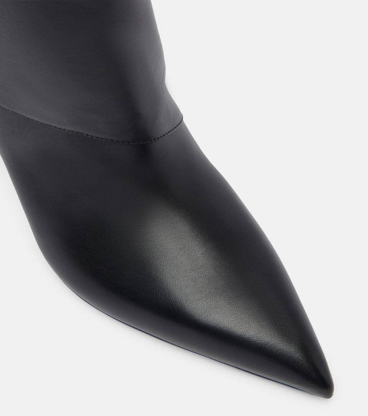 Balmain Twist 95 leather knee-high boots