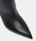 Balmain Twist 95 leather knee-high boots