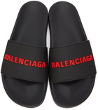 Balenciaga Black Pool Slides