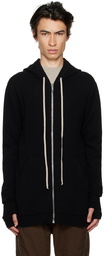 Rick Owens Black Zipped Hoodie