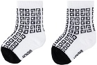 Givenchy Two-Pack Baby Multicolor Logo Socks