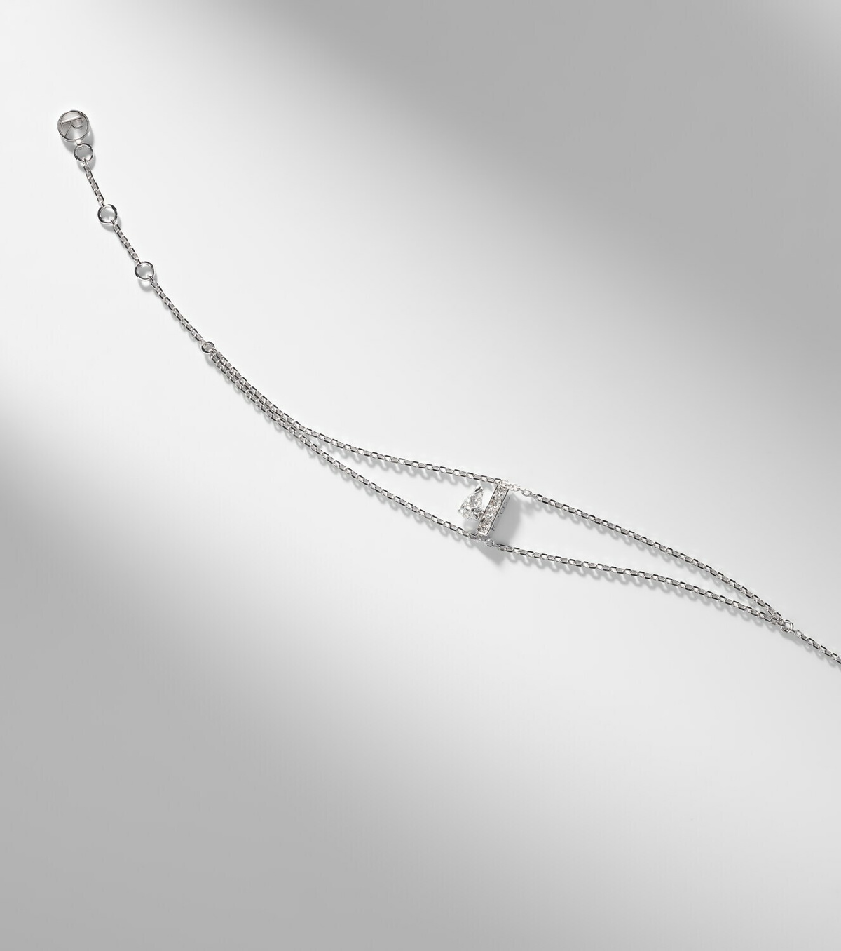 Repossi Letters 18kt white gold bracelet with diamonds
