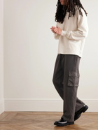 Les Tien - Straight-Leg Cotton-Jersey Drawstring Cargo Trousers - Gray