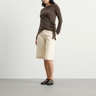 Damson Madder Women's Hannie Sheer Tie Jumper in Khaki