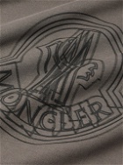 Moncler - Logo-Appliquéd Printed Cotton-Jersey Hoodie - Brown