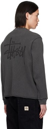 Stüssy Black Thermal Sweatshirt