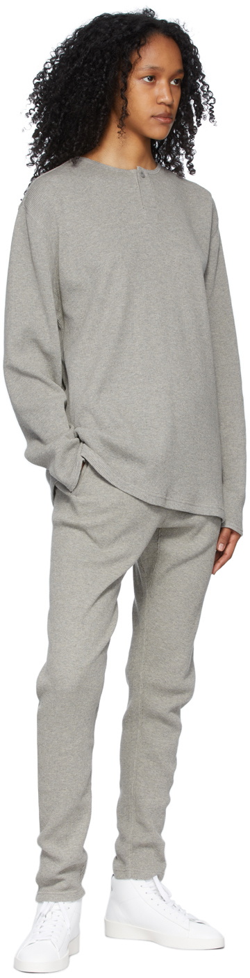 Fear of God ESSENTIALS Grey Thermal Waffle Logo Lounge Pants Fear Of God  Essentials