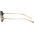 Cartier Brown & Gold 'Panthère de Cartier' Sunglasses