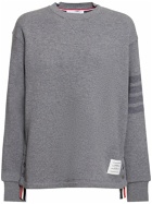 THOM BROWNE - Intarsia Stripe Wool Jersey Sweatshirt
