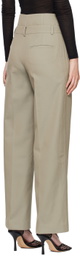 Subtle Le Nguyen Khaki Double Waistband Trousers