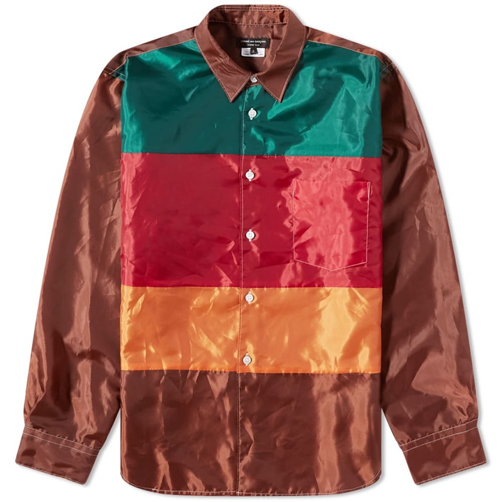 Photo: Comme des Garçons Homme Plus Men's Panel Stripe Nylon Shirt in Multi