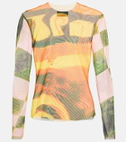 Louisa Ballou - Printed mesh top