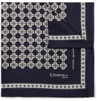 E.MARINELLA - 1940 Archive Printed Silk-Twill Pocket Square - Blue