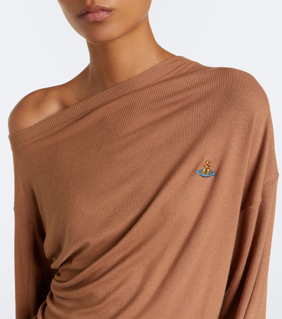 Vivienne Westwood Draped ribbed-knit top