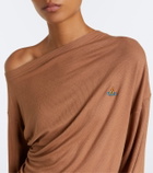 Vivienne Westwood Draped ribbed-knit top