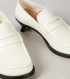 Loewe Campo 45 croc-effect leather loafer pumps