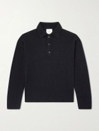 The Elder Statesman - Dume Rugby Cashmere Polo Sweater - Black