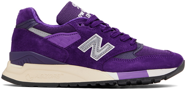 Photo: New Balance Purple Made in USA 998 Sneakers