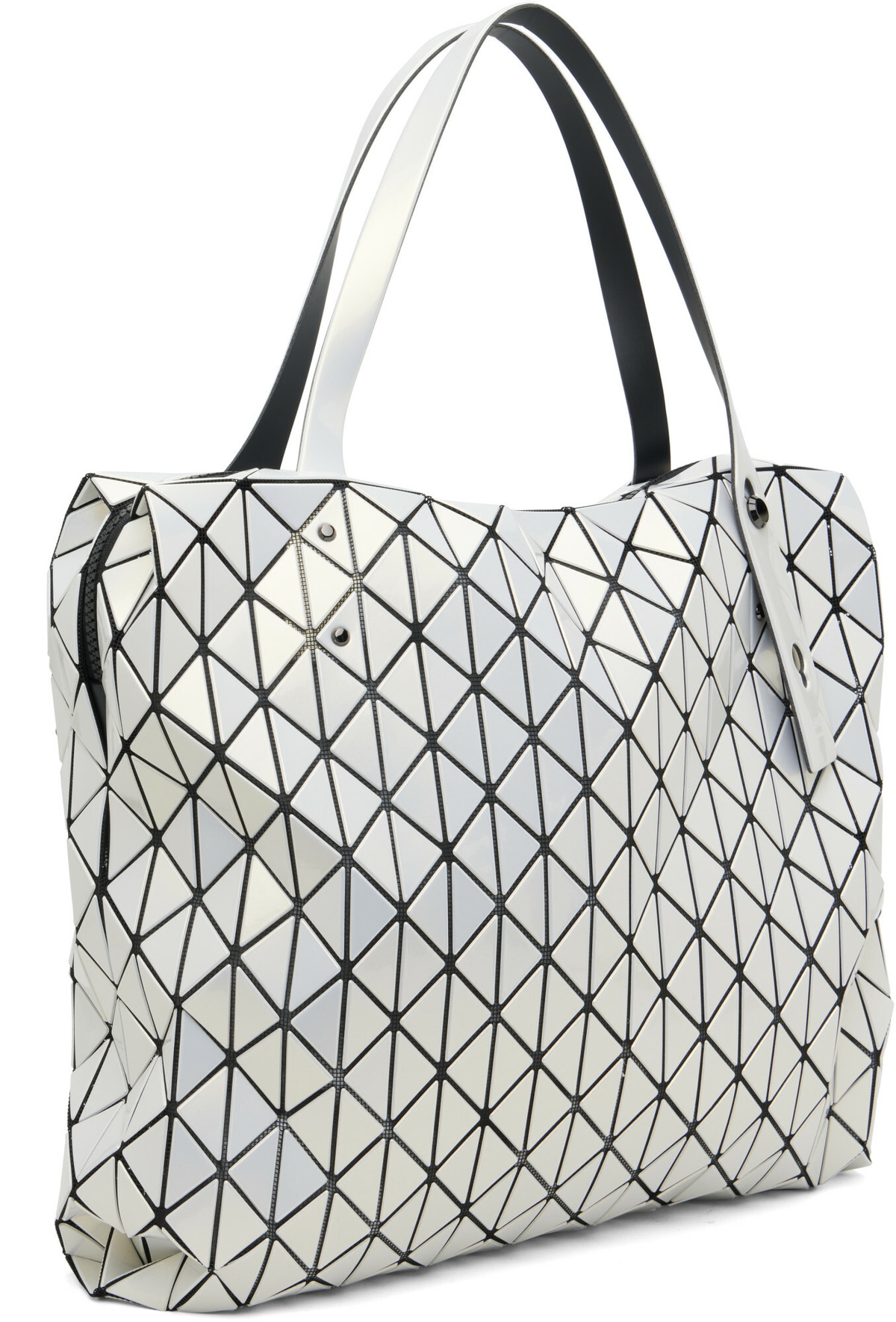 BAO BAO ISSEY MIYAKE White Row Metallic Tote