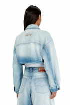 Diesel Oversized cropped trucker jacket - Denim Jackets Womens in Blue