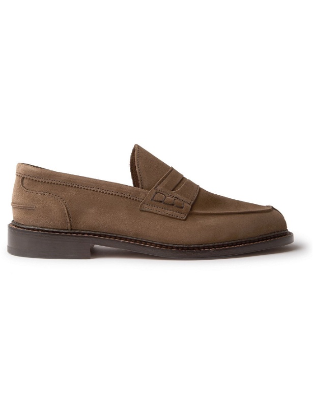 Photo: Tricker's - Adam Suede Penny Loafers - Brown