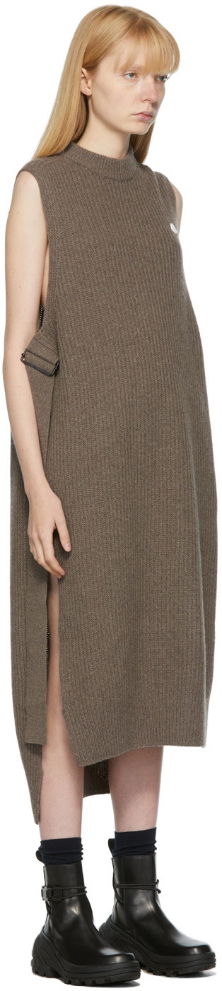 Moncler Genius 4 Moncler Hyke Taupe Cashmere Knit Dress Moncler Genius