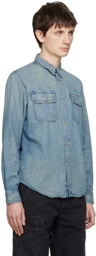 RRL Blue Flap Pocket Denim Shirt