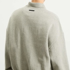 Fear of God ESSENTIALS Men's Signature 90s Polo Sweatshirt in Concrete Heather
