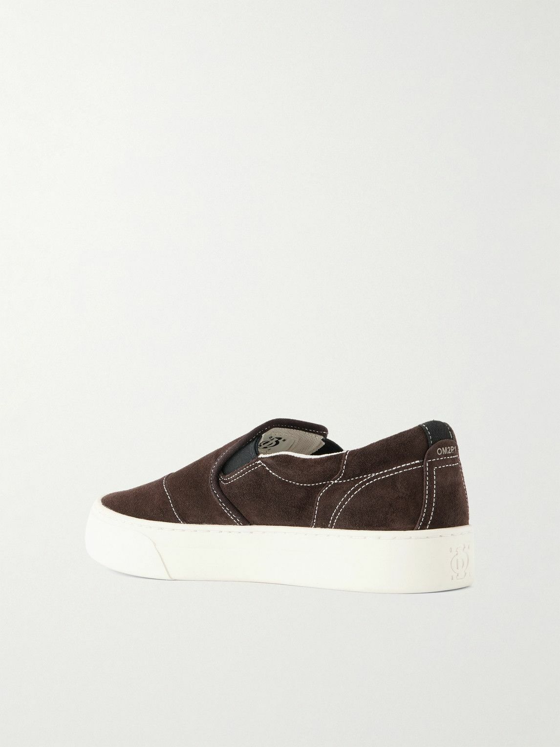 Omni - Lister Canvas-Trimmed Suede Slip-On Sneakers - Brown