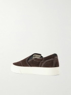Omni - Lister Canvas-Trimmed Suede Slip-On Sneakers - Brown