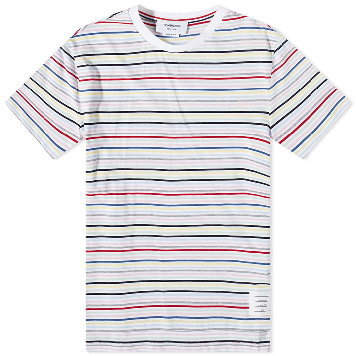 Photo: Thom Browne Men's Striped Ringer T-Shirt in Seasonal Multi