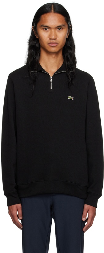 Photo: Lacoste Black Half-Zip Sweater