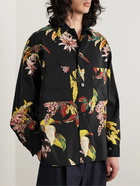 Lemaire - Floral-Print Silk-Blend Shirt - Black