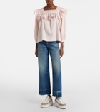 Chloé Nama leather-trimmed platform sneakers
