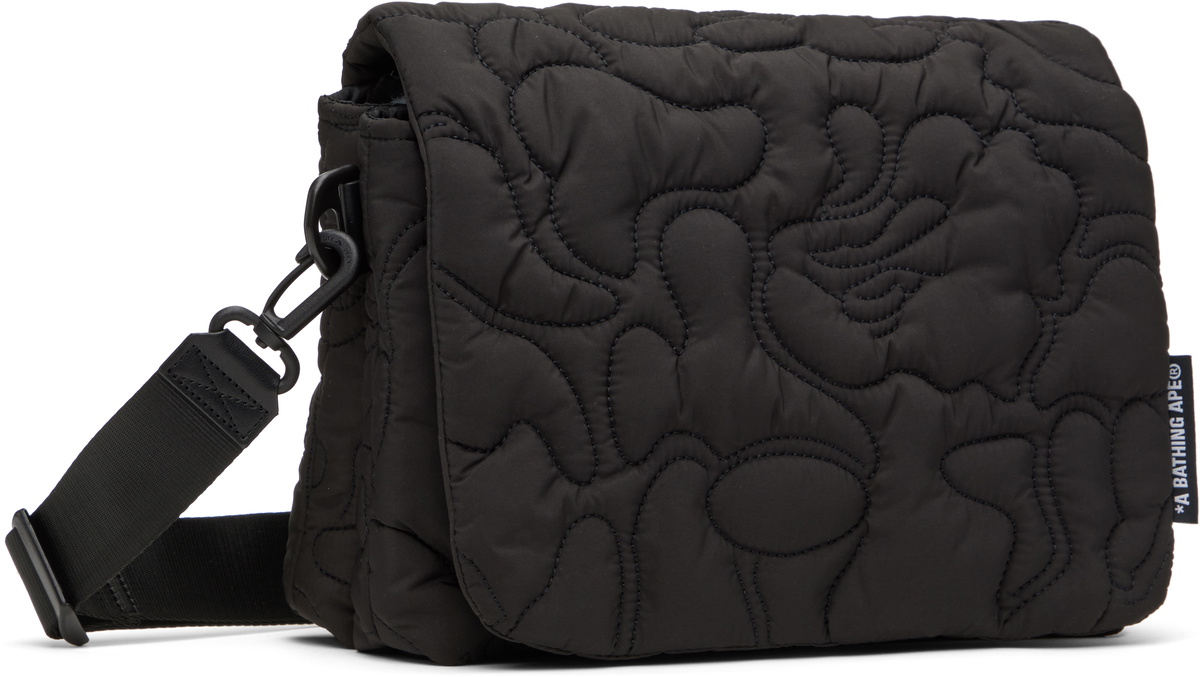 BAPE Black Line Camo Quilted M Bag