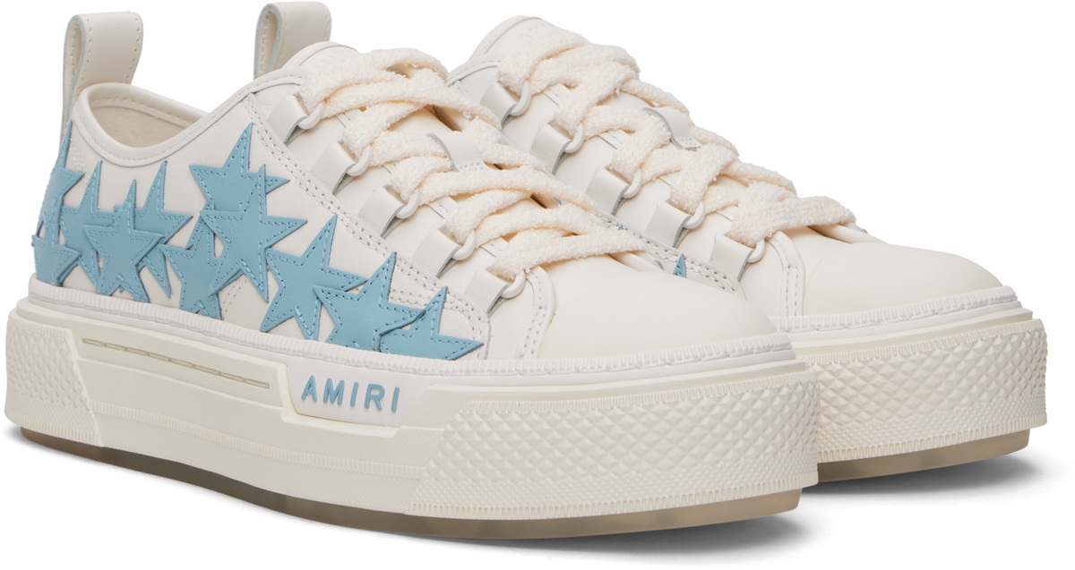 AMIRI White & Blue Stars Court Low Sneakers Amiri