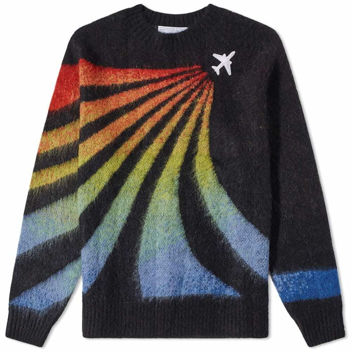 Photo: Casablanca Men's Rainbow Mohair Crew Knit in Black