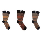 Missoni - Three-Pack Crochet-Knit Cotton-Blend Socks - Orange