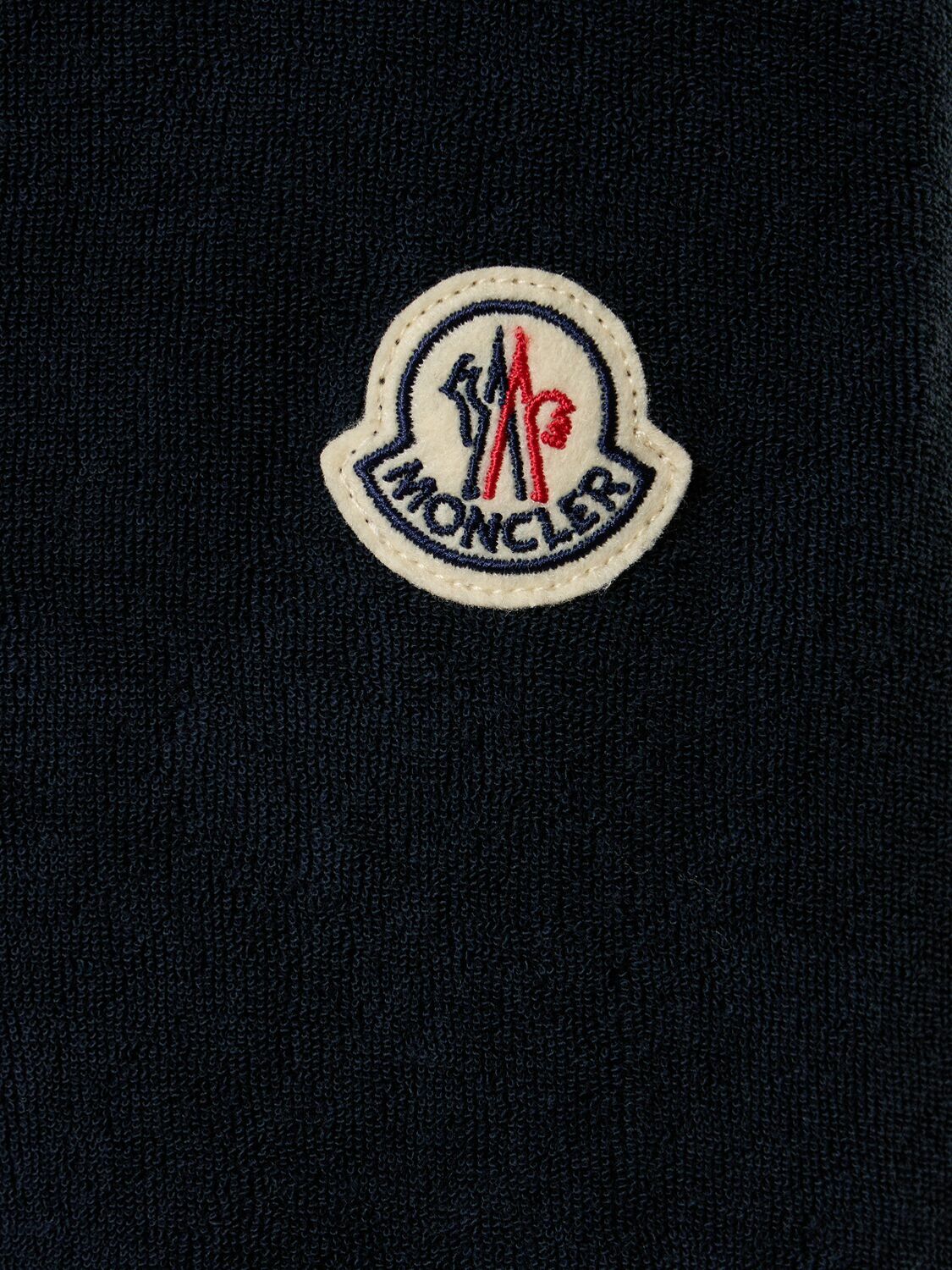 MONCLER - Logo Detail Cotton Crewneck Sweatshirt Moncler