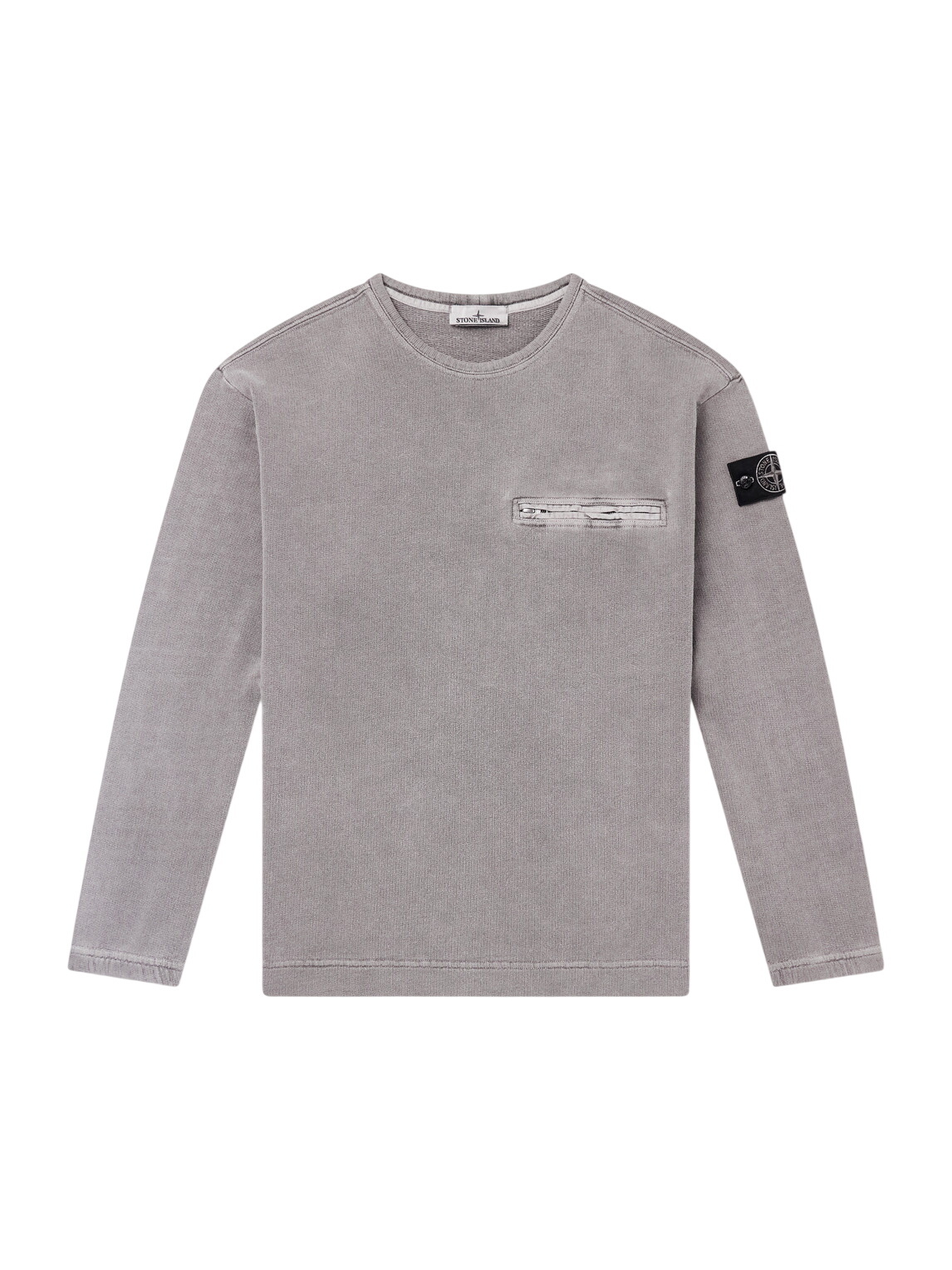 Stone Island Men's Waffle Crew Neck Sweatshirt in Desert Stone Island