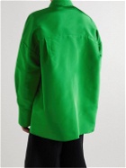 Valentino - Silk-Faille Overshirt - Green