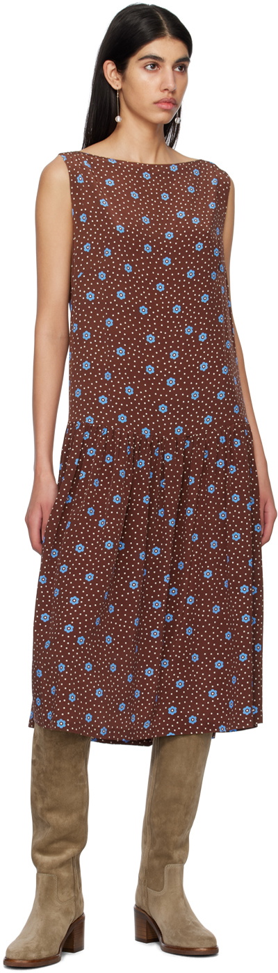 Caro Editions Brown Heather Midi Dress